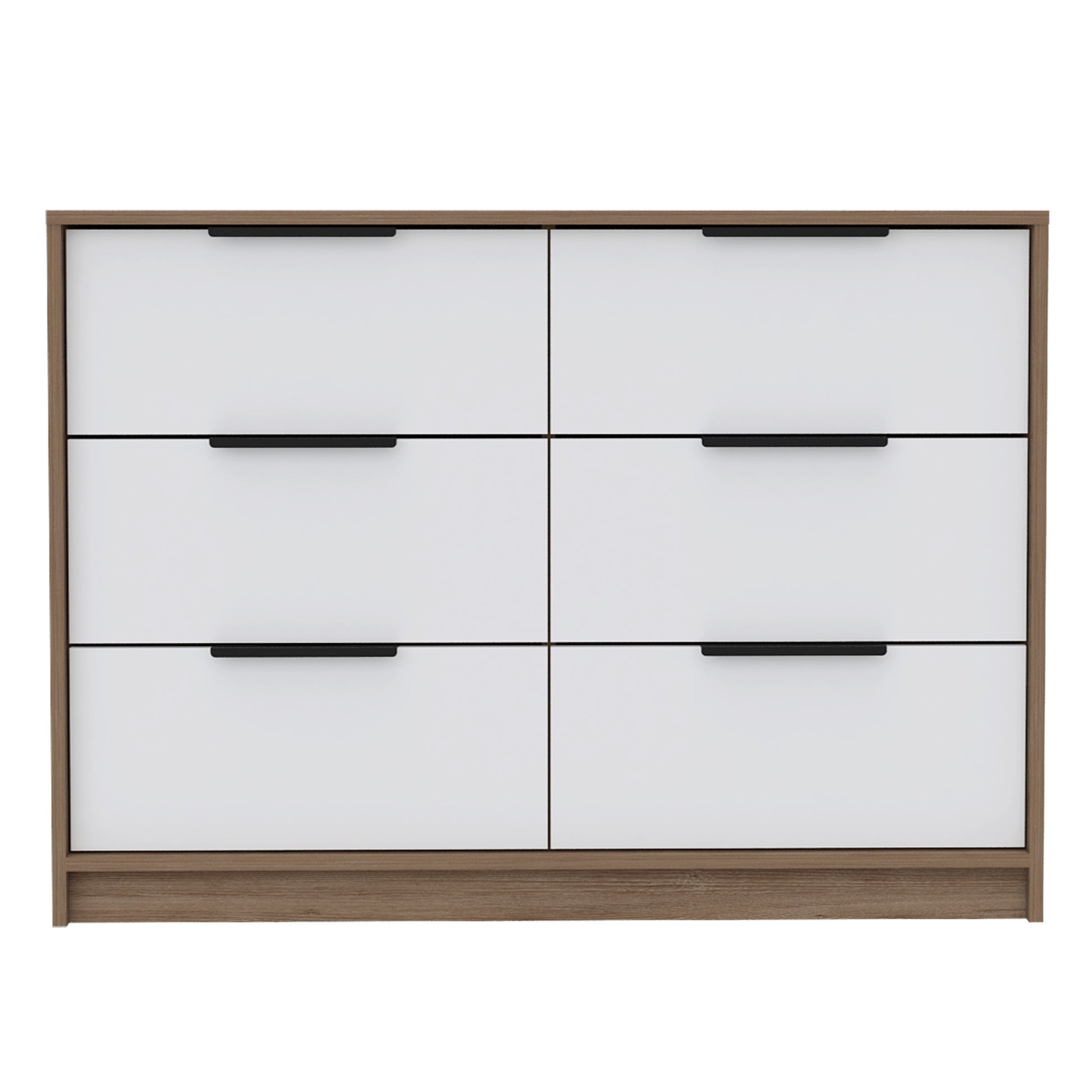 4 Drawer Double Dresser Maryland, Bedroom, Pine White Multicolor Particle Board Particle Board