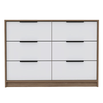 4 Drawer Double Dresser Maryland, Bedroom, Pine White Multicolor Particle Board Particle Board