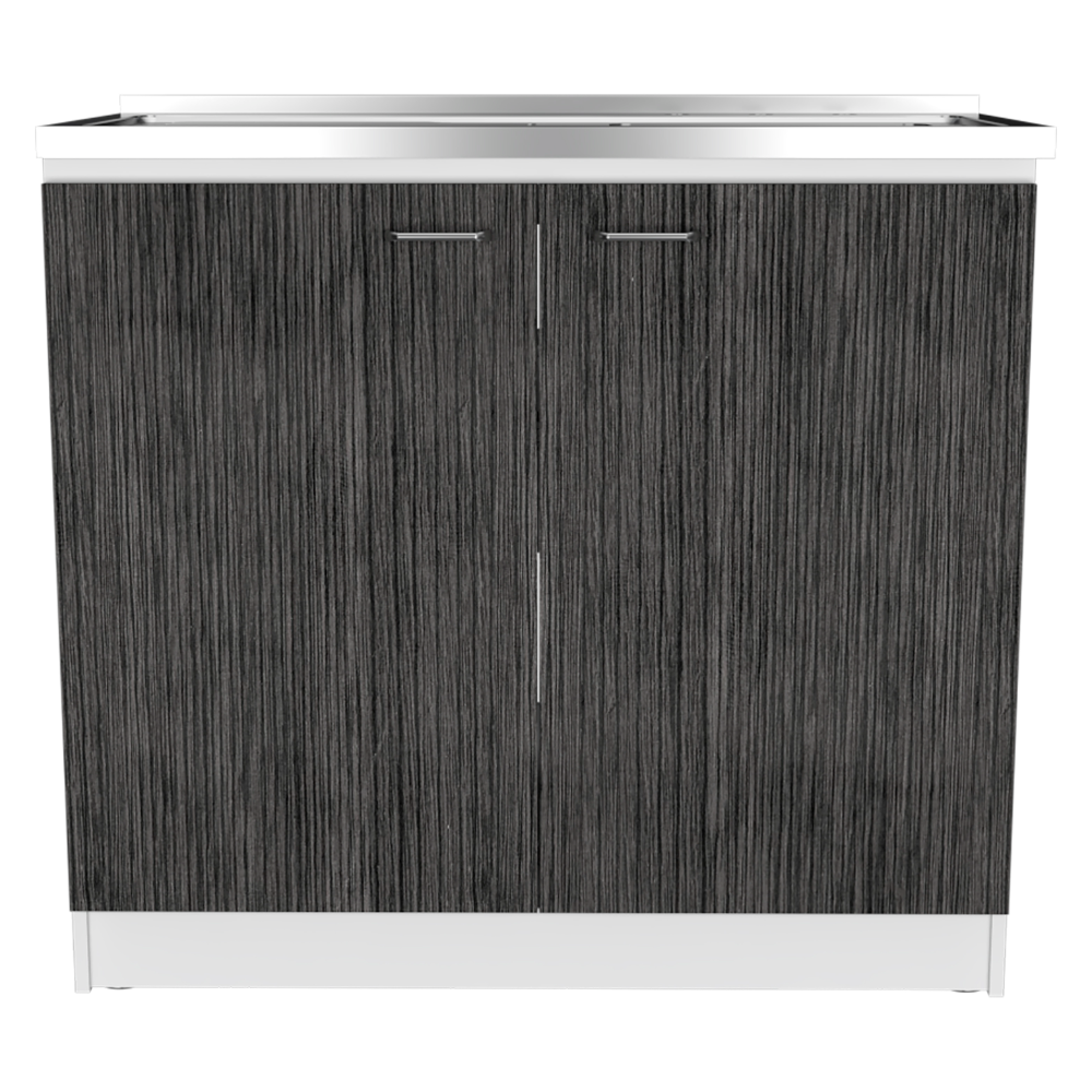 Utility Sink Vernal, Kitchen, White Smokey Oak Multicolor Particle Board Particle Board