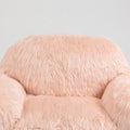 Bean Bag Chair Lazy Long Hair Sofa Bean Bag Chair Adult, Teen High Density Foam Filled Modern Focus Chair Comfortable Living Room, Bedroom Chair Pink Faux Fur