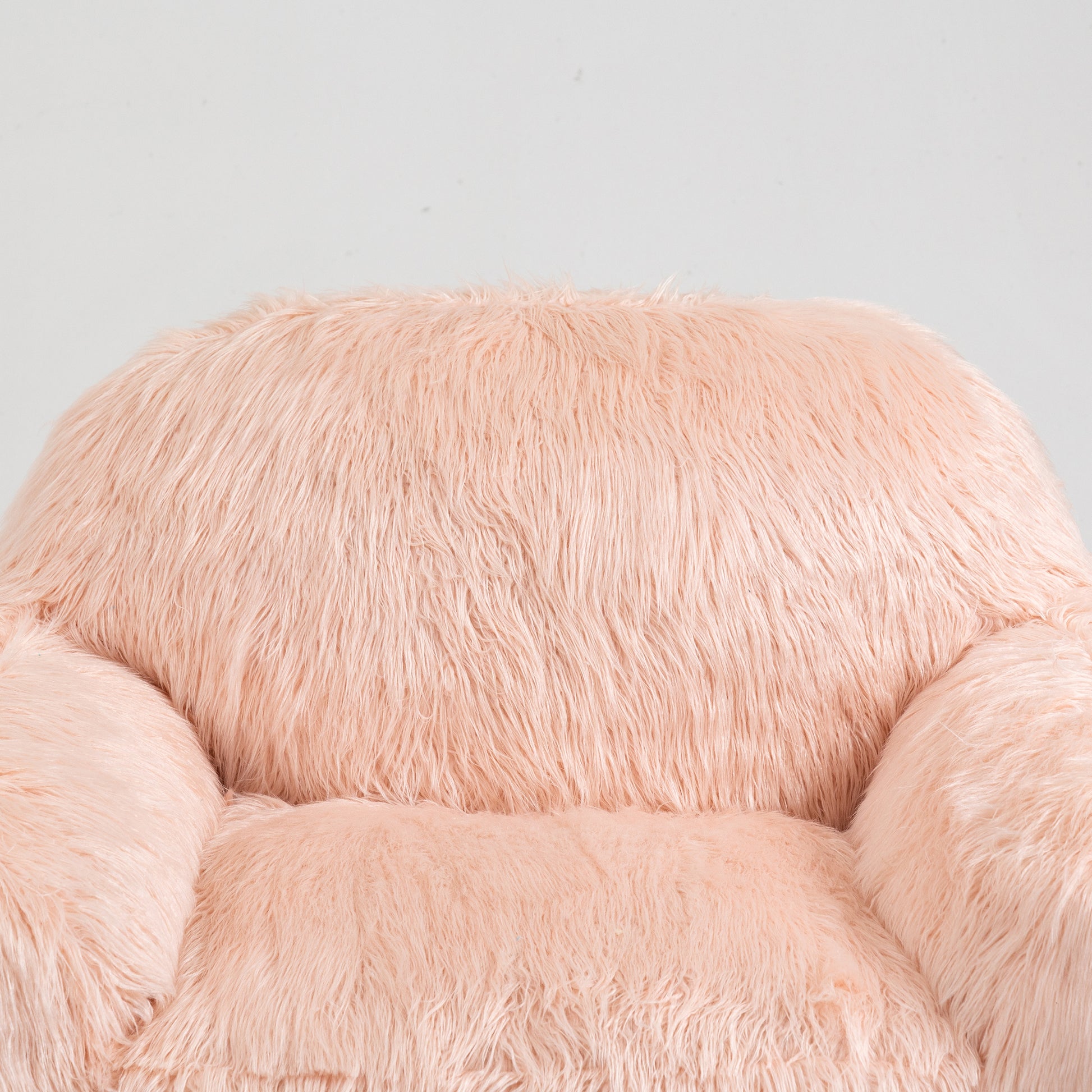 Bean Bag Chair Lazy Long Hair Sofa Bean Bag Chair Adult, Teen High Density Foam Filled Modern Focus Chair Comfortable Living Room, Bedroom Chair Pink Faux Fur