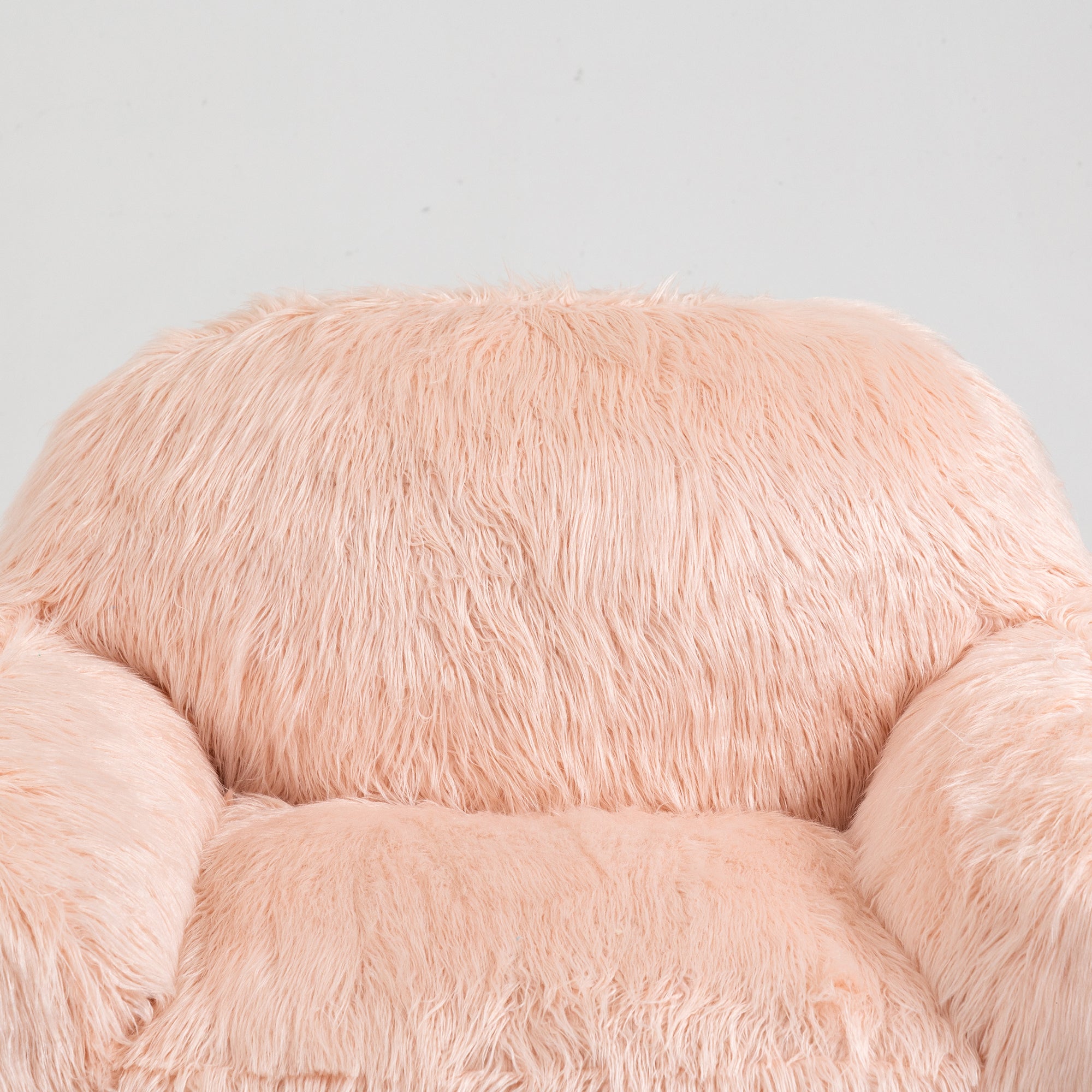 Bean bag chair lazy long hair sofa bean bag chair pink-faux fur