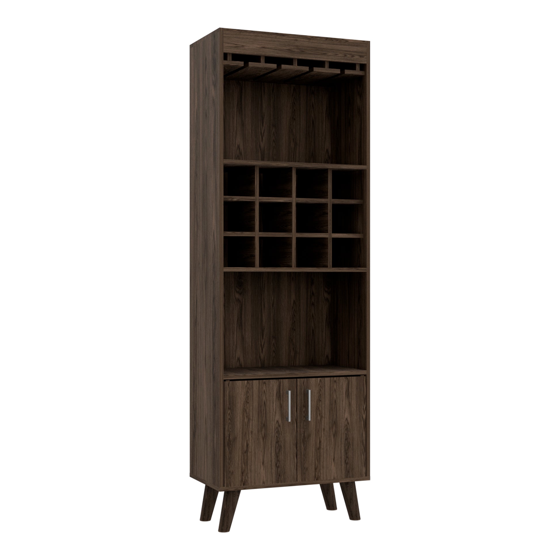 Bar Cabinet Bull, Living Room, Dark Walnut Walnut Particle Board Particle Board