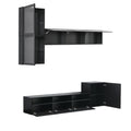 High Gloss Tv Stand With Large Storage Space, Media Console For Tvs Up To 78