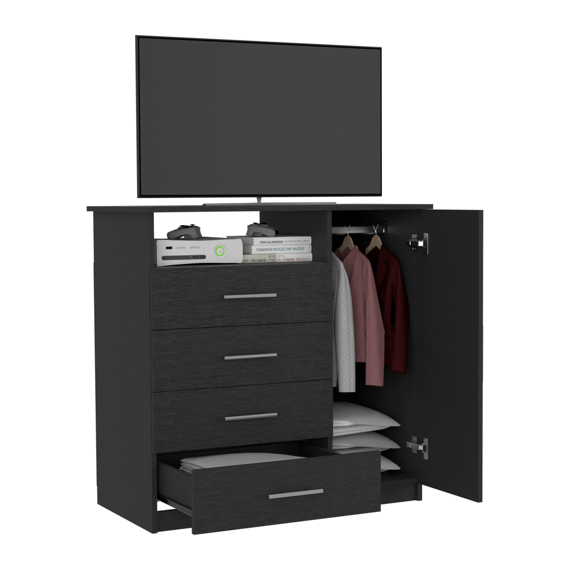 Dresser Beaufort, Bedroom, Black Black Particle Board Particle Board