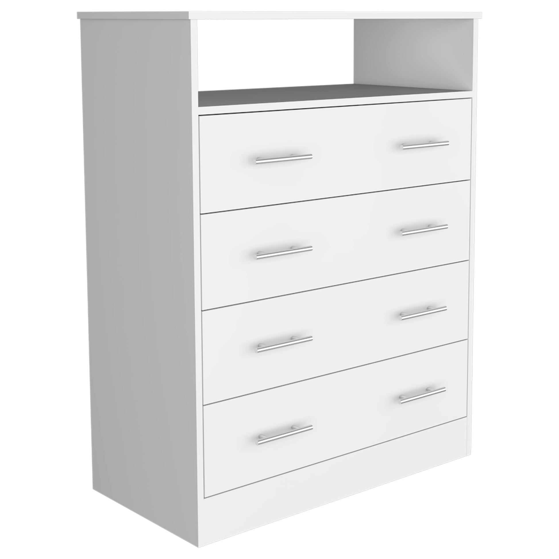 Four Drawer Dresser Wuju, Bedroom, White White Particle Board Particle Board