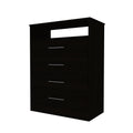 Dresser Atlanta, Bedroom, Black Black Particle Board Particle Board