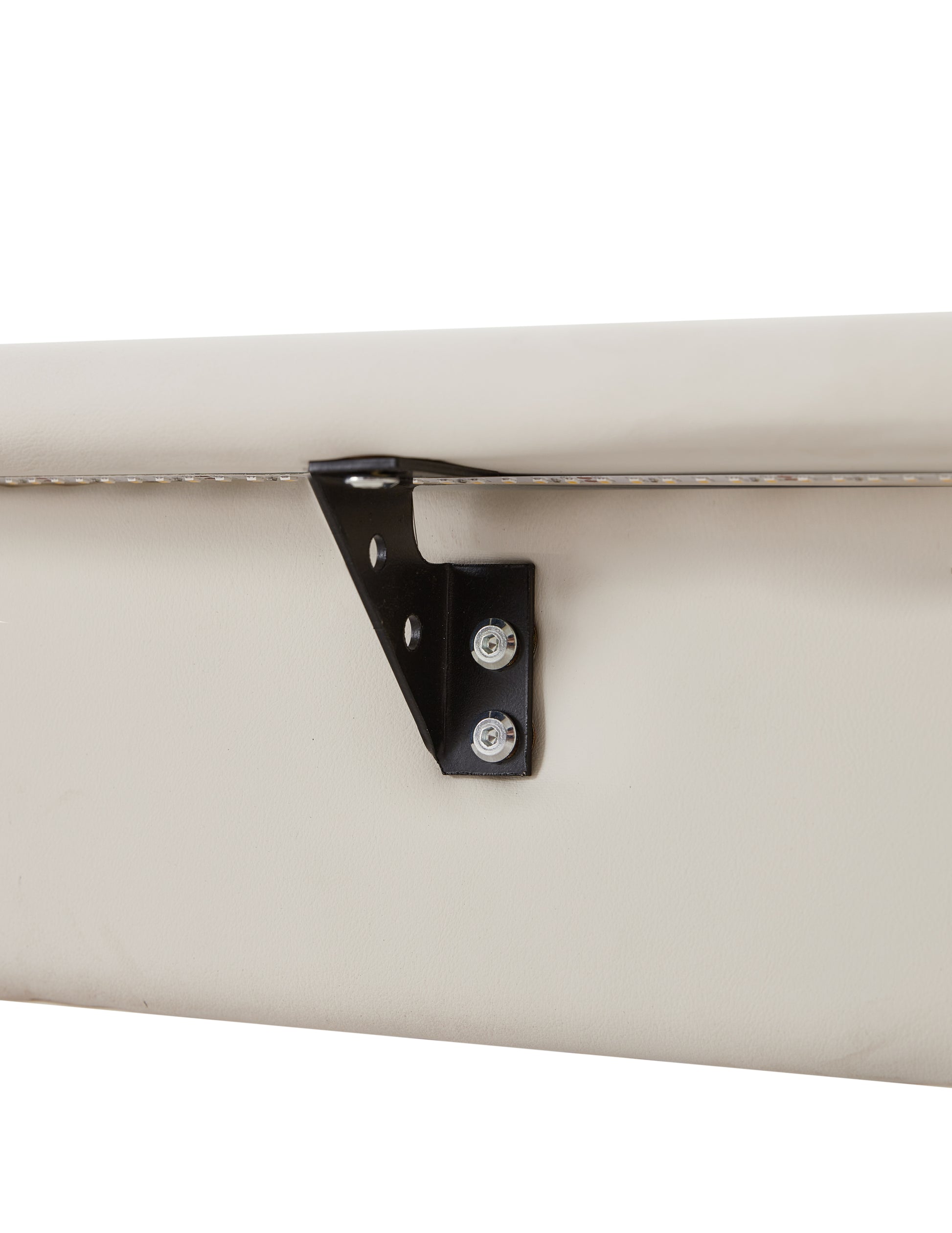 Queen Size Upholstered Platform Bed With Sensor Light And Ergonomic Design Backrests, White White Upholstered