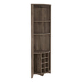 Corner Bar Cabinet Castle, Living Room, Dark Brown Dark Brown Particle Board Particle Board