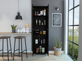 Pantry Cabinet Phoenix, Kitchen, Black Black Particle Board Particle Board