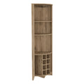 Corner Bar Cabinet Castle, Living Room, Aged Oak Beige Particle Board Particle Board