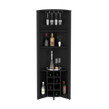 Corner Bar Cabinet Castle, Living Room, Black Black Particle Board Particle Board