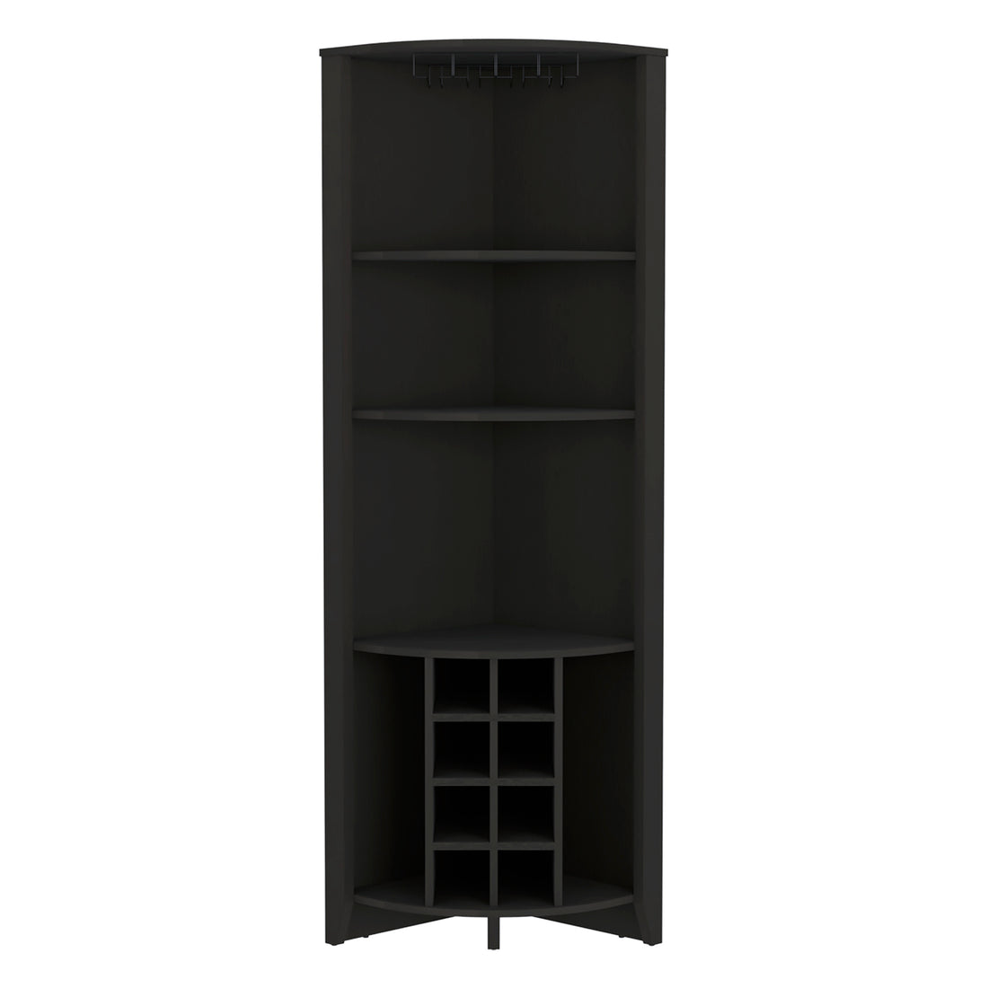 Corner Bar Cabinet Castle, Living Room, Black Black Particle Board Particle Board