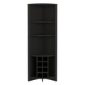 Corner Bar Cabinet Castle, Living Room, Black Black Particle Board Particle Board