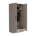 180 Armoire Beery, Bedroom, Light Gray Light Gray Particle Board Particle Board