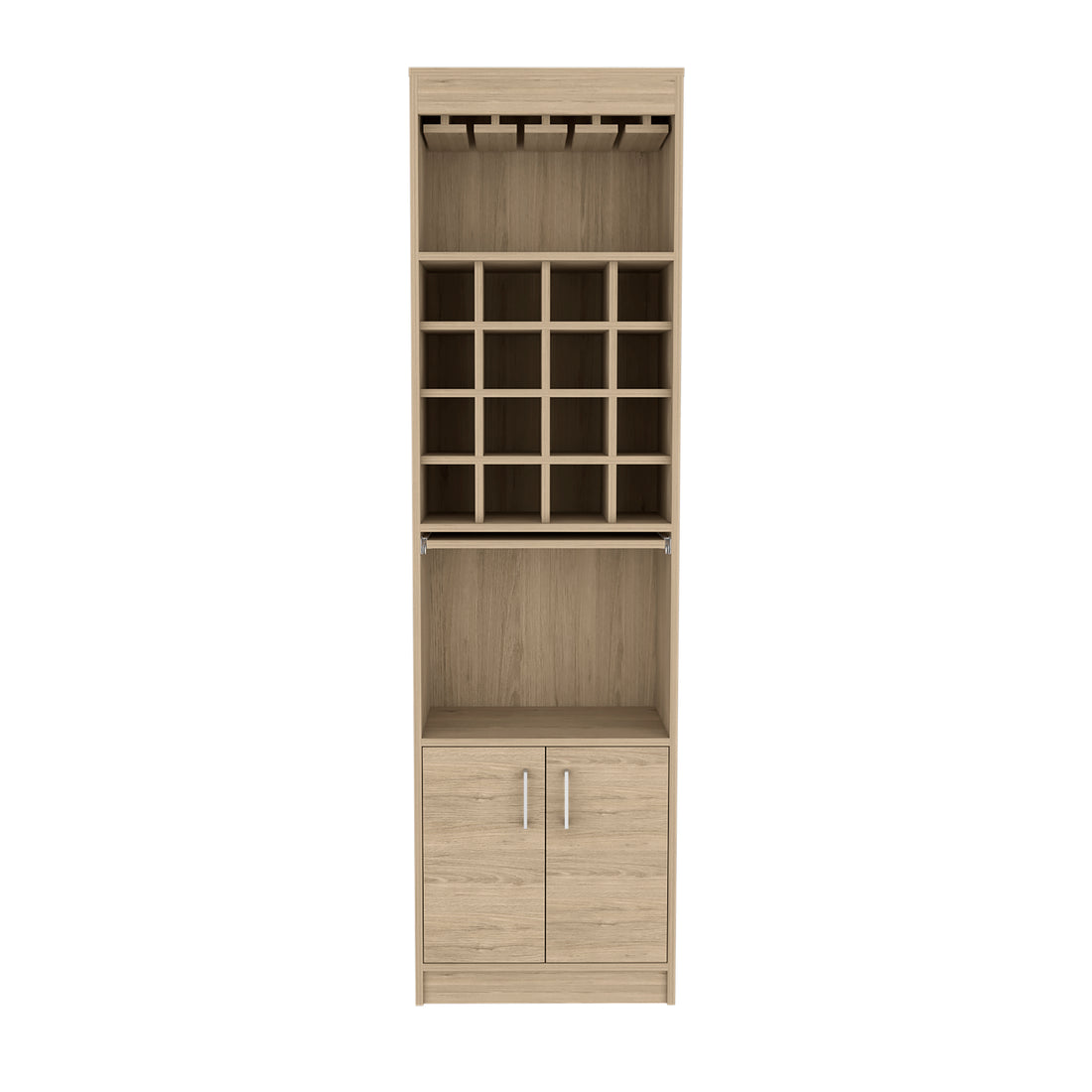 Bar Cabinet Atanasio, Living Room, Light Pine Beige Particle Board Particle Board