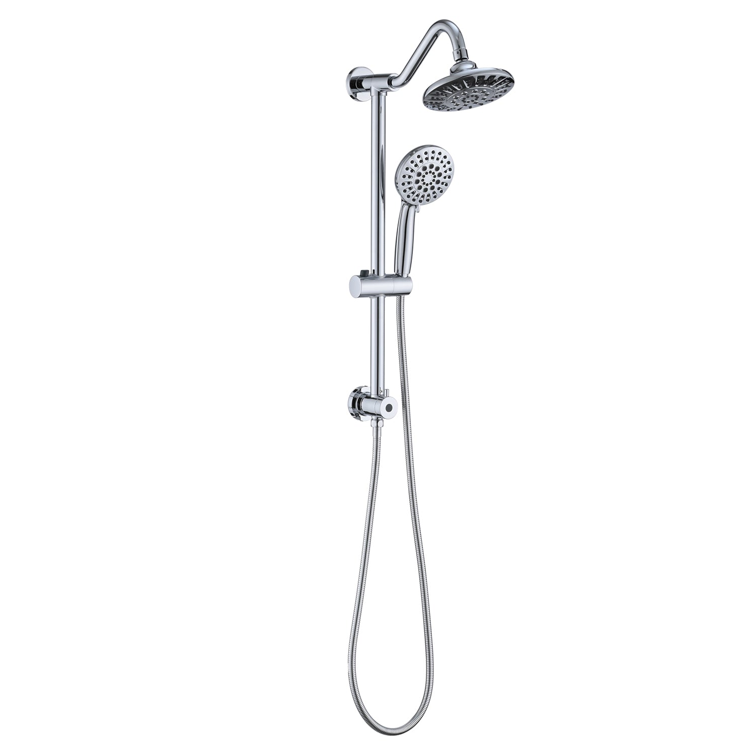 6" Rain Shower Head With Handheld Shower Head Bathroom Rain Shower System Chrome Stainless Steel