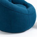 Bedding Bean Bag Sofa Chair High Pressure Foam Bean Bag Chair Adult Material With Padded Foam Padding Compressed Bean Bag With Footrest Blue Microfiber