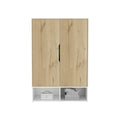 Armoire Barletta, Bedroom, Light Oak White White Particle Board Particle Board