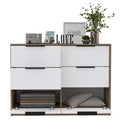 4 Drawer Double Dresser Maryland, Bedroom, Pine White Multicolor Particle Board Particle Board