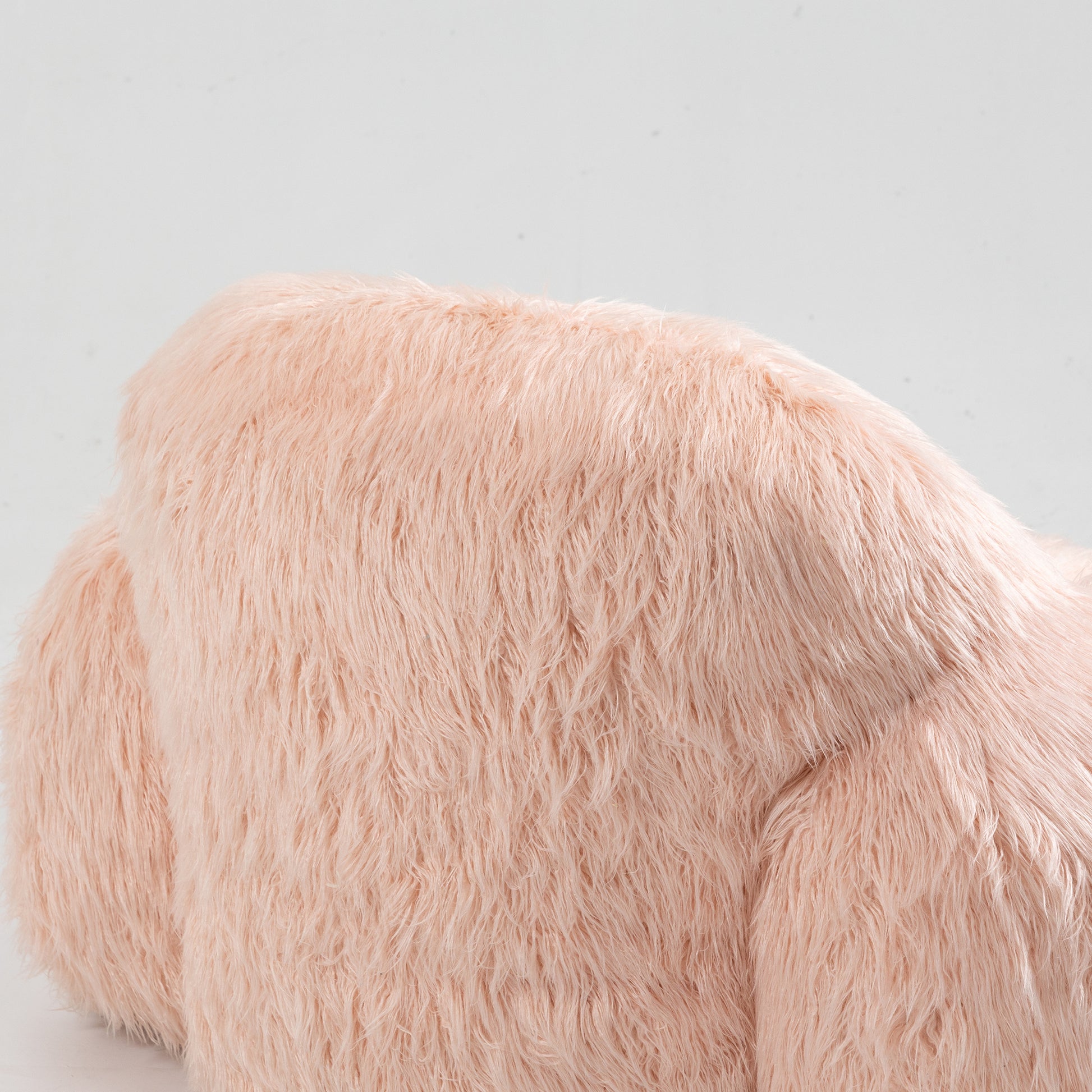 Bean Bag Chair Lazy Long Hair Sofa Bean Bag Chair Adult, Teen High Density Foam Filled Modern Focus Chair Comfortable Living Room, Bedroom Chair Pink Faux Fur