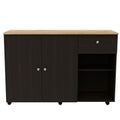 Kitchen Island Cart Indiana, Kitchen, Black Black Particle Board Particle Board