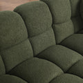 Sofa And Seater ,Human Body Structure For Usa People, Marshmallow Sofa,Boucle Sofa ,Olive Green Boucle Olive Green Light Brown Wood Primary Living Space Medium Soft Split Back Eucalyptus Rolled Arms Boucle 3 Seat