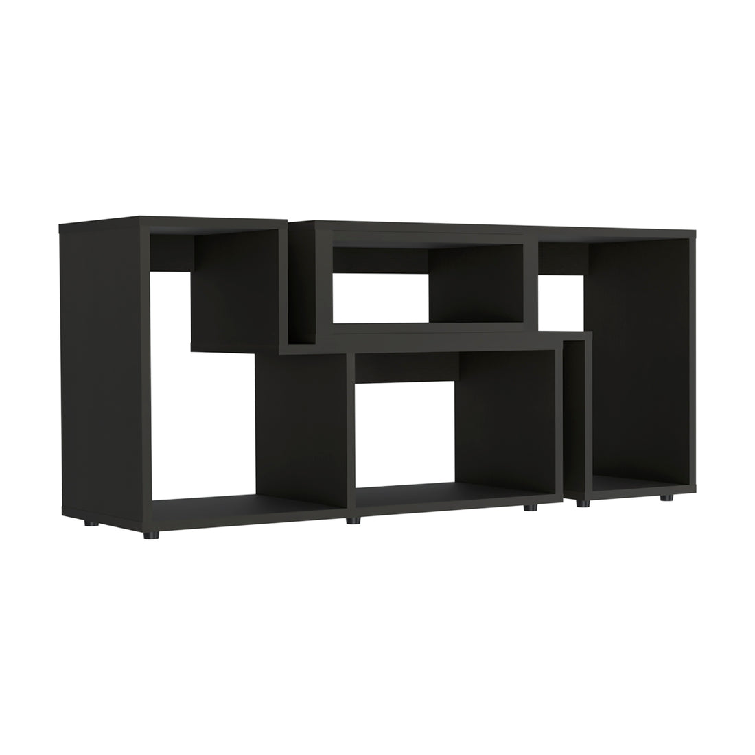 Extendable Tv Stand Houston, Living Room, Black Black 50 59 Inches Particle Board Particle Board