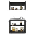 Cabinet Set Zeus, Garage, Black Black Particle Board Particle Board