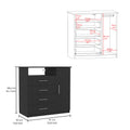 Dresser Beaufort, Bedroom, Black Black Particle Board Particle Board