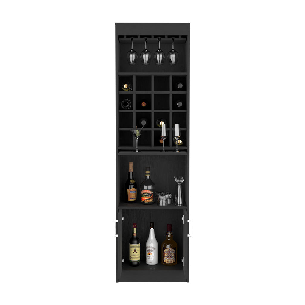 Bar Cabinet Modoc, Living Room, Black Black Particle Board Particle Board