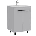 Floor Cabinet Oxnard, Bathroom, White White Particle Board Particle Board