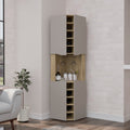 Corner Bar Cabinet Bell, Living Room, Aged Oak Taupe Taupe Particle Board Particle Board