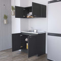 Cabinet Set Zeus, Garage, Black Black Particle Board Particle Board