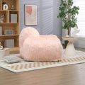 Bean Bag Chair Lazy Long Hair Sofa Bean Bag Chair Adult, Teen High Density Foam Filled Modern Focus Chair Comfortable Living Room, Bedroom Chair Pink Faux Fur