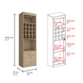 Bar Cabinet Atanasio, Living Room, Light Pine Beige Particle Board Particle Board