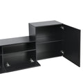 High Gloss Tv Stand With Large Storage Space, Media Console For Tvs Up To 78