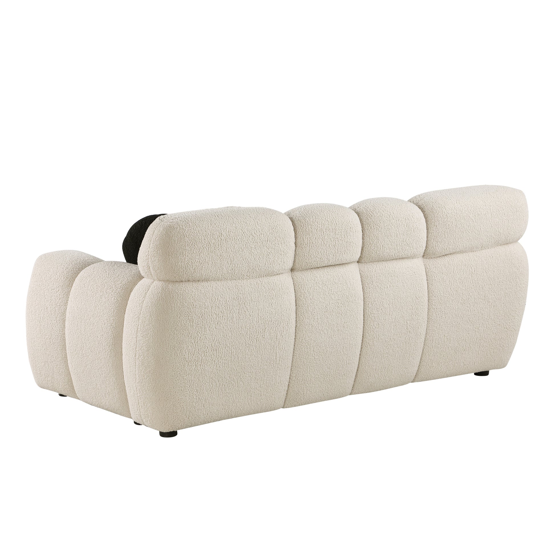 64.96 Length ,35.83" Deepth ,Human Body Structure For Usa People, Marshmallow Sofa,Boucle Sofa ,2 Seater, Beige Boucle Beige Light Brown Wood Primary Living Space Medium Soft Split Back Eucalyptus Rolled Arms Boucle 3 Seat