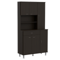 Kitchen Pantry Piacenza, Kitchen, Black Black Particle Board Particle Board