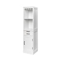 3.brown walnut color modular wine bar cabinet Buffet white-mdf