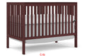 5 In 1 Convertible Crib, Converts From Baby Crib To Toddler Bed, Fits Standard Full Size Crib Mattress ,Easy To Assemble 53*29*9 Inches Espresso Espresso Classic Pine Wood