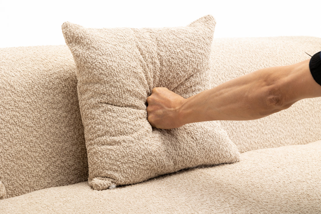 Modular Living Room Sofa Set, Modern Minimalist Style Sofa, Salon Upholstered Sleeper Sofa, 2 Pc Free Combination, Round Fiber Fabric, Anti Wrinkle Fabric, Brown Light Brown Polyester Primary Living Space Medium Soft Tight Back Flared Arms Fiber Foam