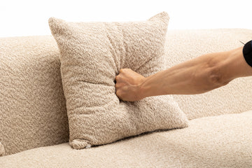 Modular Living Room Sofa Set, Modern Minimalist Style Sofa, Salon Upholstered Sleeper Sofa, 2 Pc Free Combination, Round Fiber Fabric, Anti Wrinkle Fabric, Brown Light Brown Polyester Primary Living Space Medium Soft Tight Back Flared Arms Fiber Foam