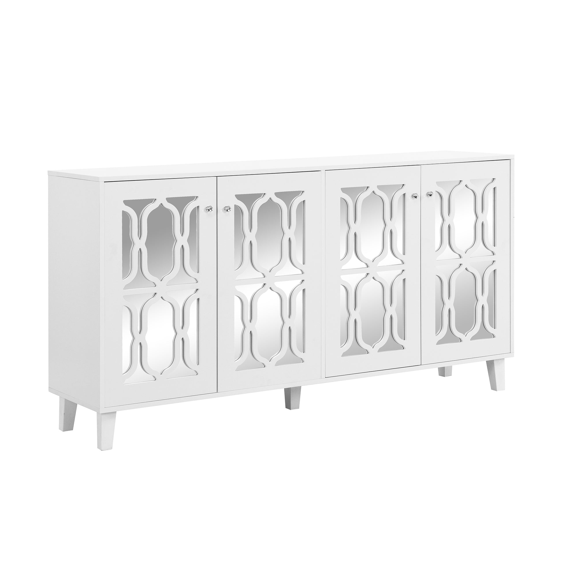 Buffet Cabinet With Adjustable Shelves, 4 Door