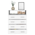 Four Drawer Dresser Wuju, Bedroom, White White Particle Board Particle Board