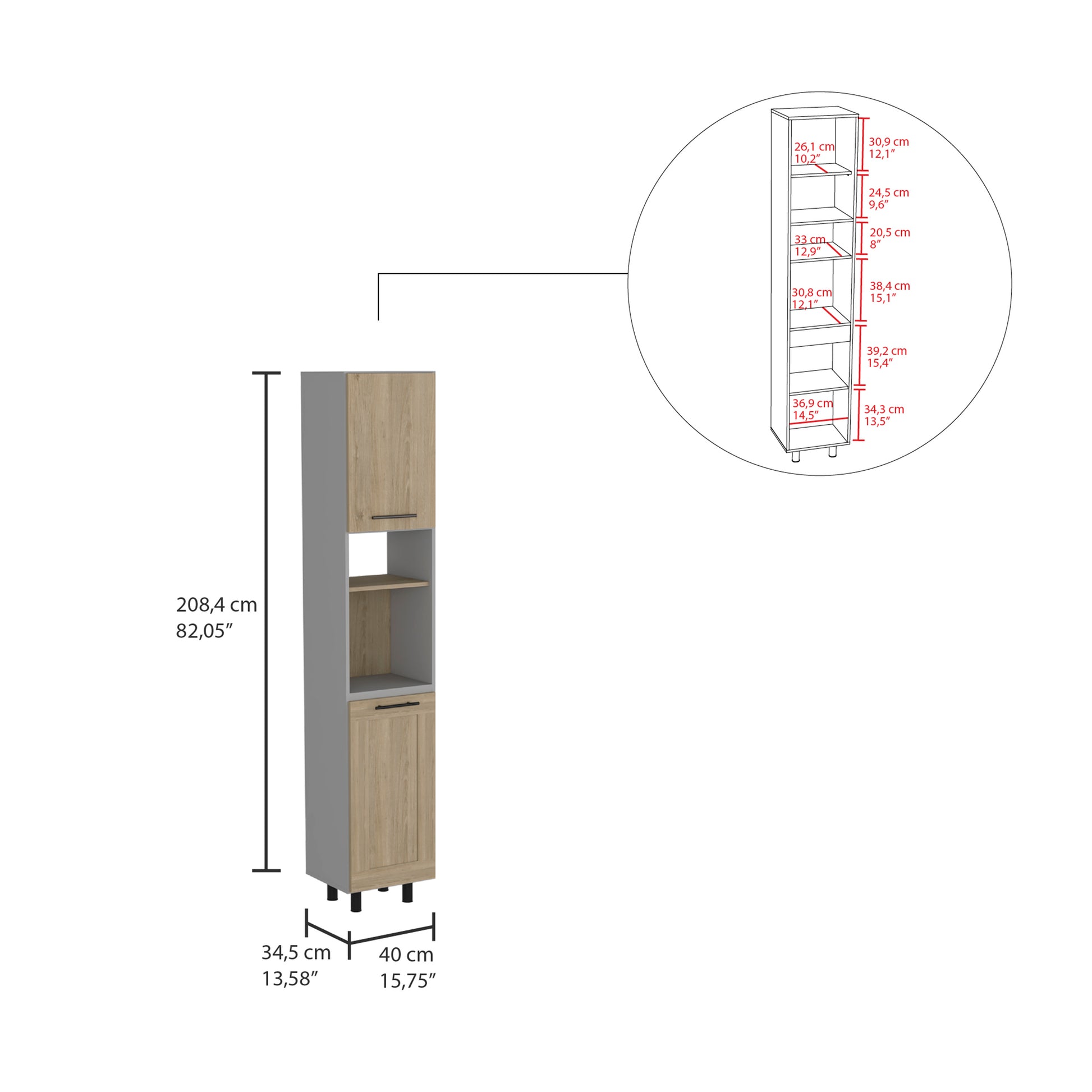 Kitchen Pantry Retrit, Kitchen, Light Pine Beige Particle Board Particle Board