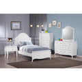 White Full Panel Bed Box Spring Required Full White Wood White Bedroom Coastal Poplar Panel Wood