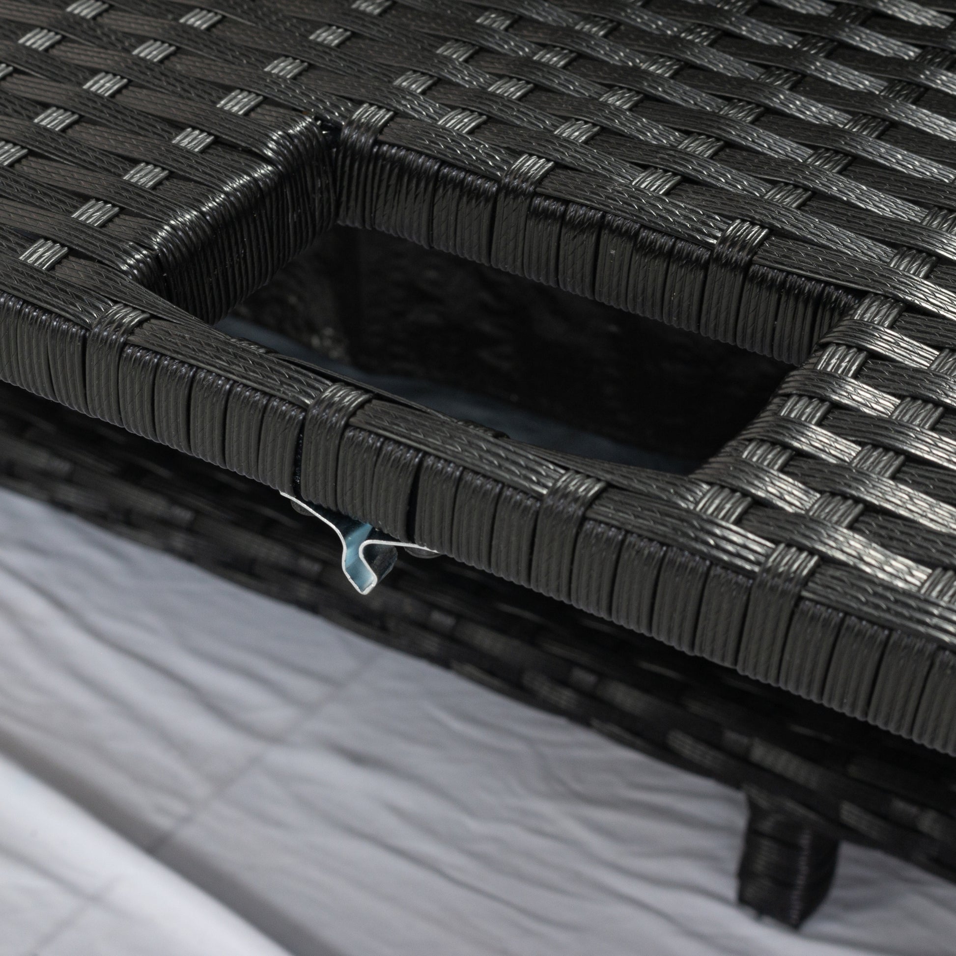 5 Piece Patio Wicker Outdoor Sectional Set 9 Seater Conversation Set With 3 Storage Under Seat Black Wicker Dark Grey Cushion Yes Complete Patio Set Black Rust Resistant Frame Mildew Resistant Cushion Garden & Outdoor Modern Complete Patio Sets Fiber