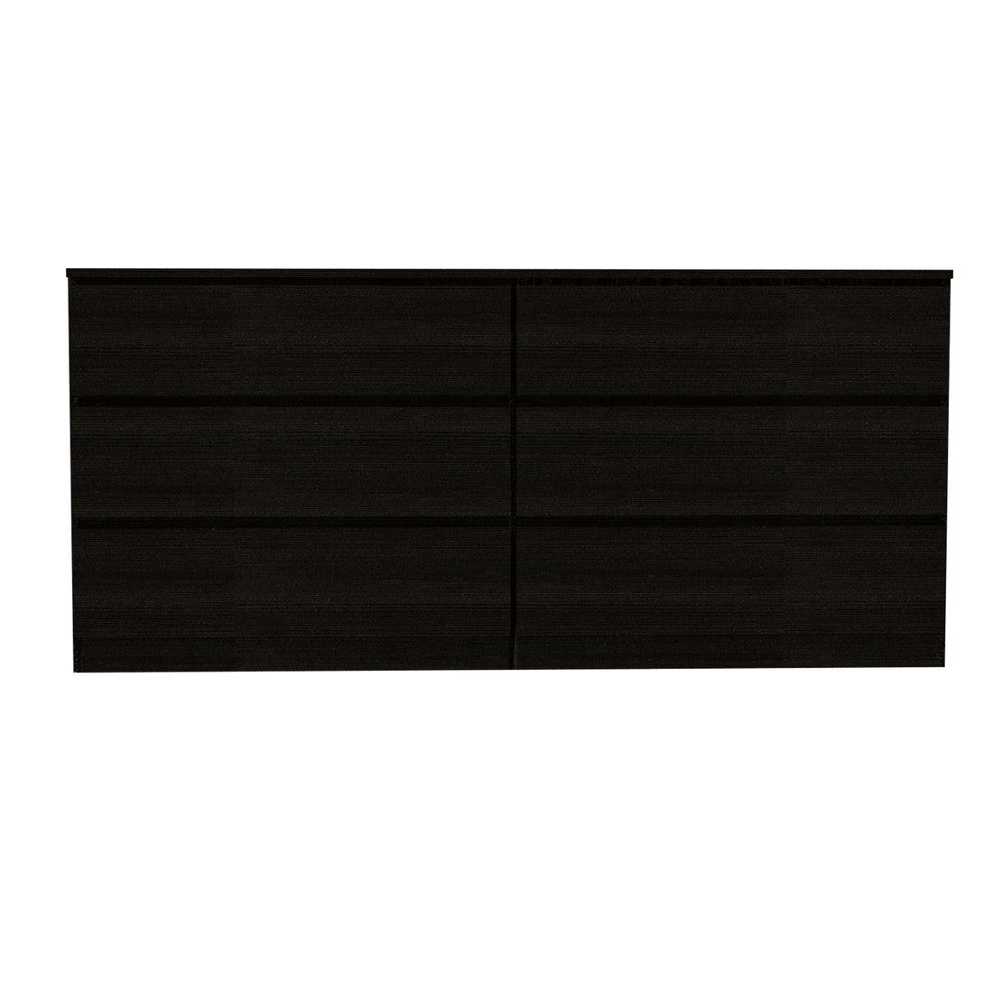 6 Drawer Double Dresser Tronx, Bedroom, Black Black Particle Board Particle Board