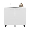 Utility Sink Cabinet Burwood, Kitchen, White White Particle Board Particle Board